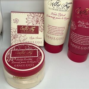 Grace Cole England Bathing Rituals Wild Fig & Grape Skin and Bath Set NEW SEALED